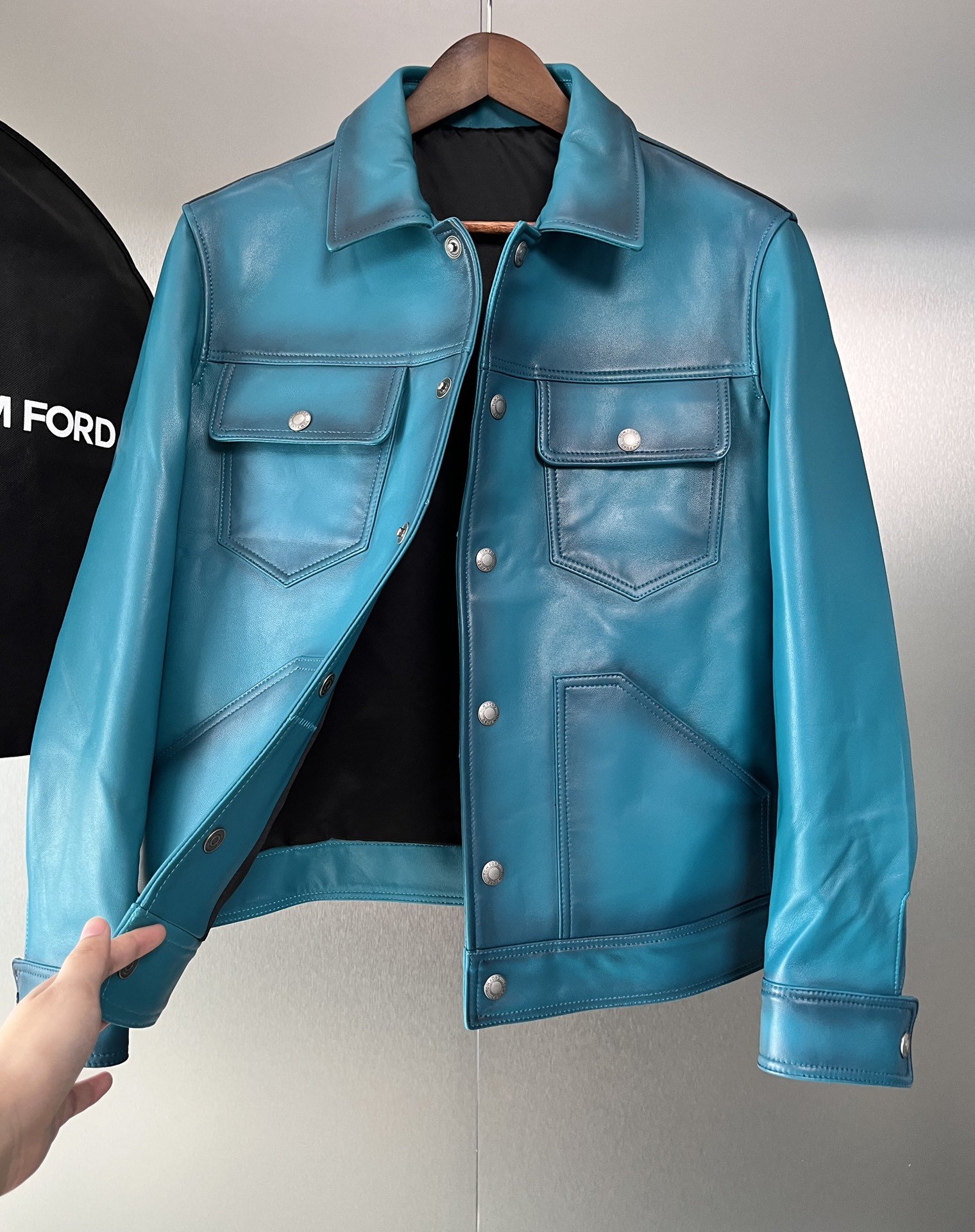 ÁO TOM FORD LEATHER JACKET