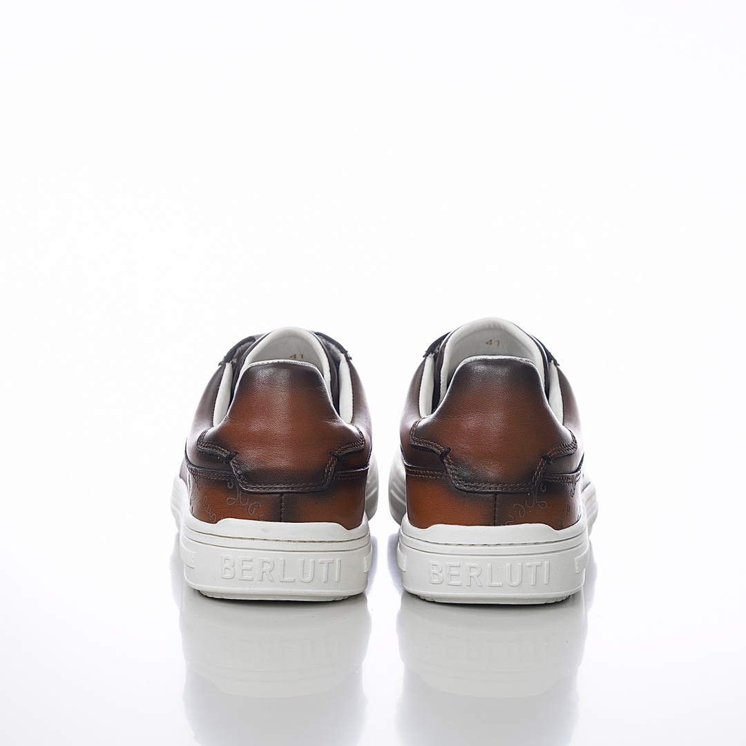 GIÀY BERLUTI PATINA LEATHER SNEAKER SHOES AAA