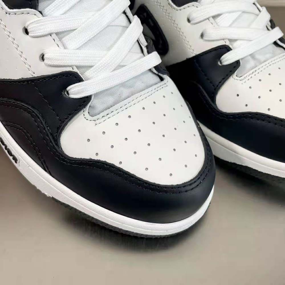 GIÀY DIOR B57 Mid-Top Sneaker Black and White Smooth Calfskin