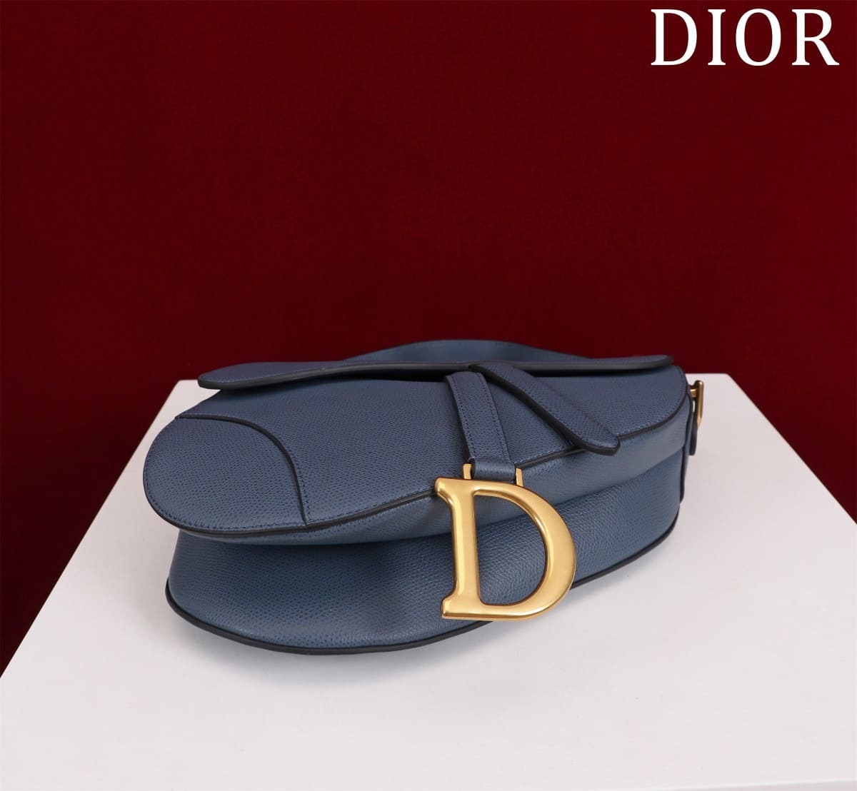 TÚI Dior Women Saddle bag in Calfskin-Navy Top Quality