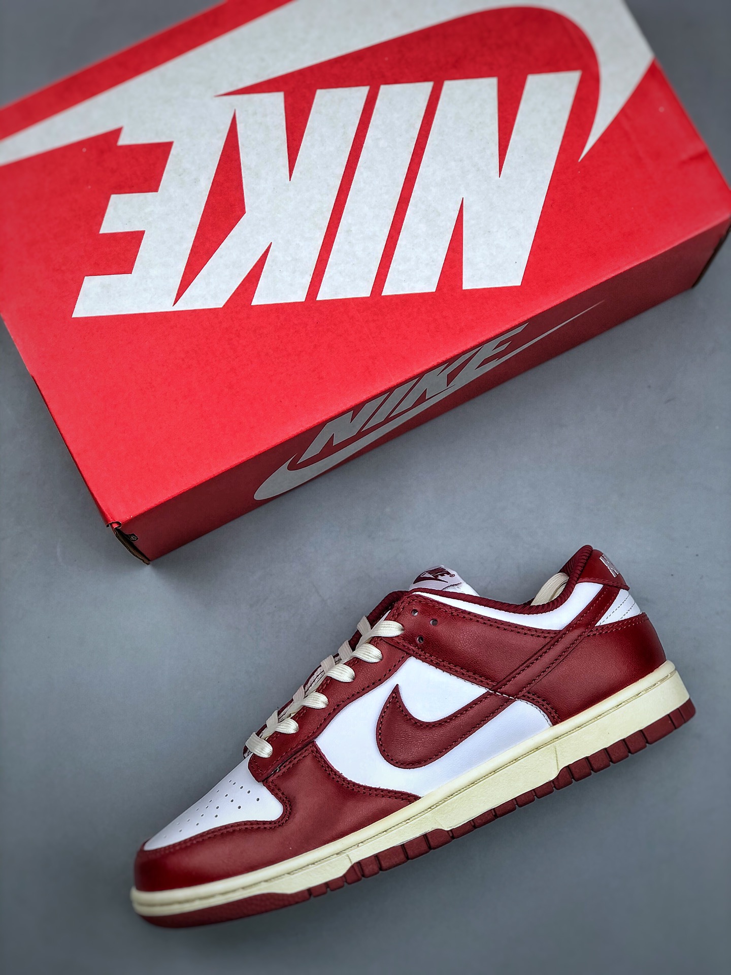 GIÀY Nike Dunk Low White/Team Red-Coconut Milk