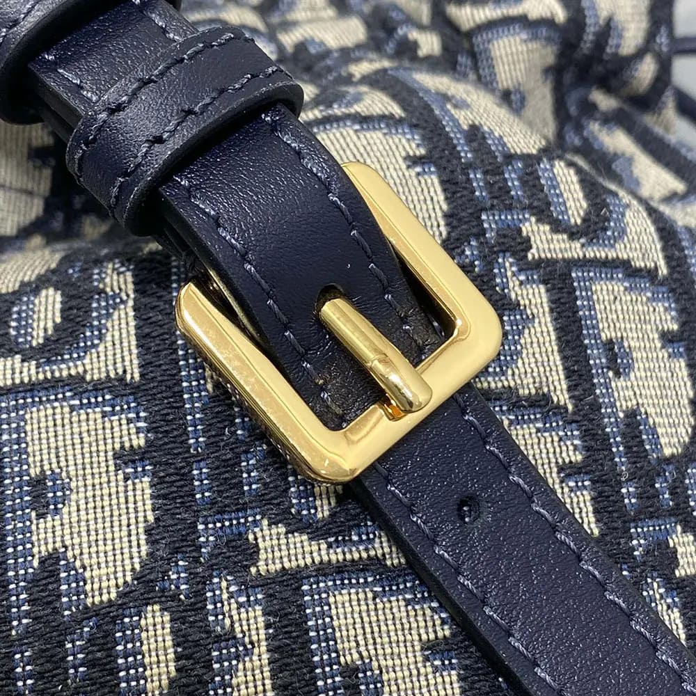 TÚI Dior Bucket Mini 30 Montaigne Oblique có dây rút