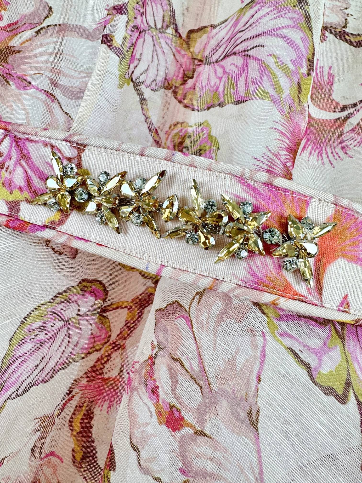 VÁY ZIMMERMANN Vintage Flower White Mid Dress High Classy