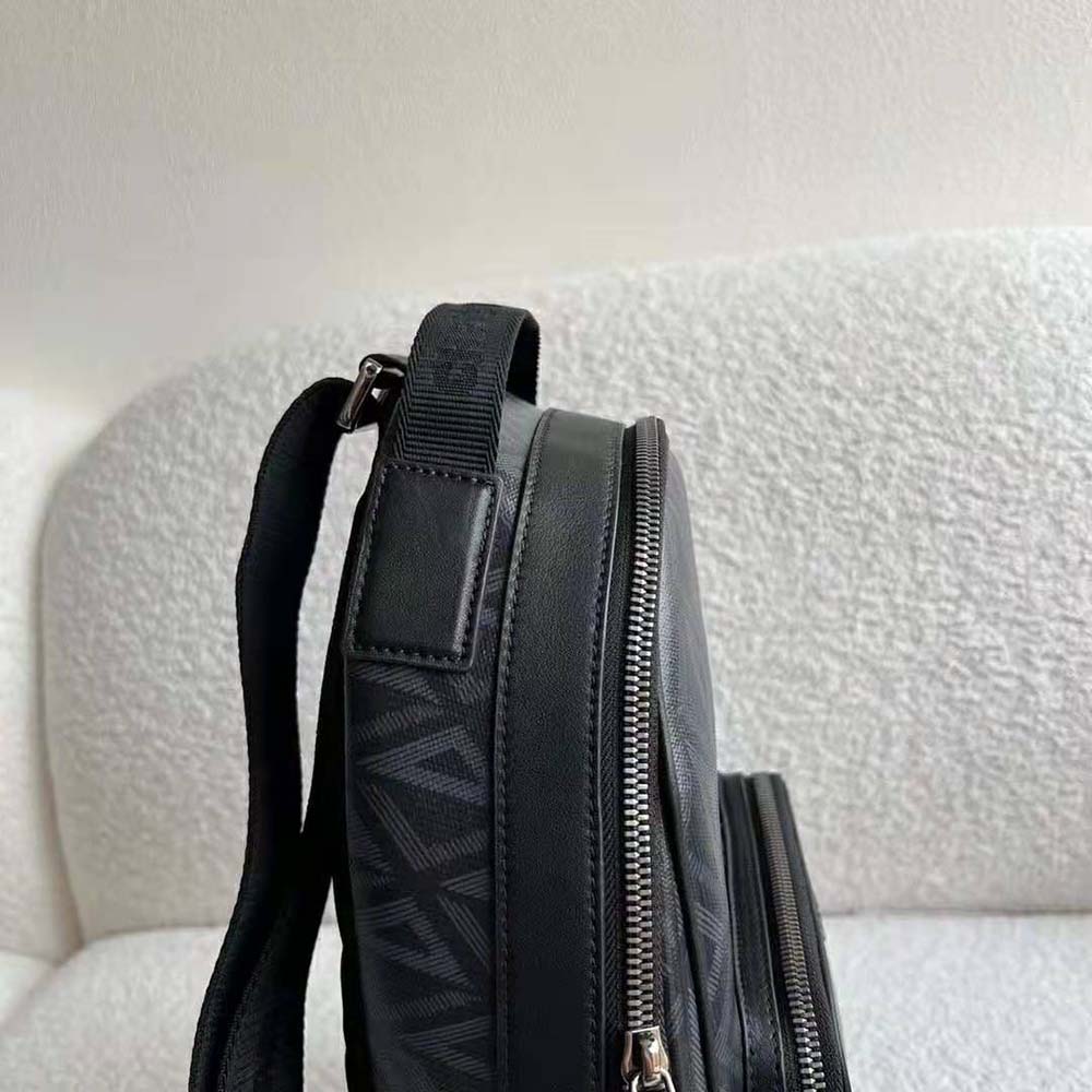 TÚI DIOR Mini Rider Backpack Black CD Diamond Canvas
