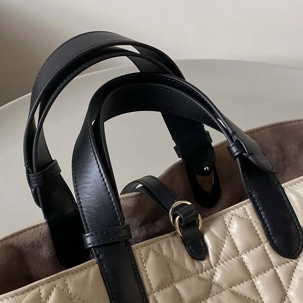 TÚI Dior Toujours màu đen Macrocannage Calfskin cỡ trung