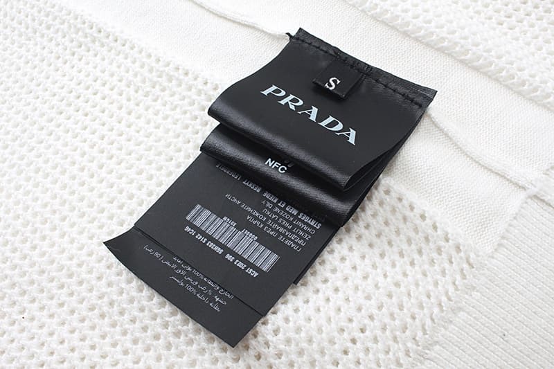 ÁO PRADA POLO SHIRT MESH MÀU TRẮNG UNISEX