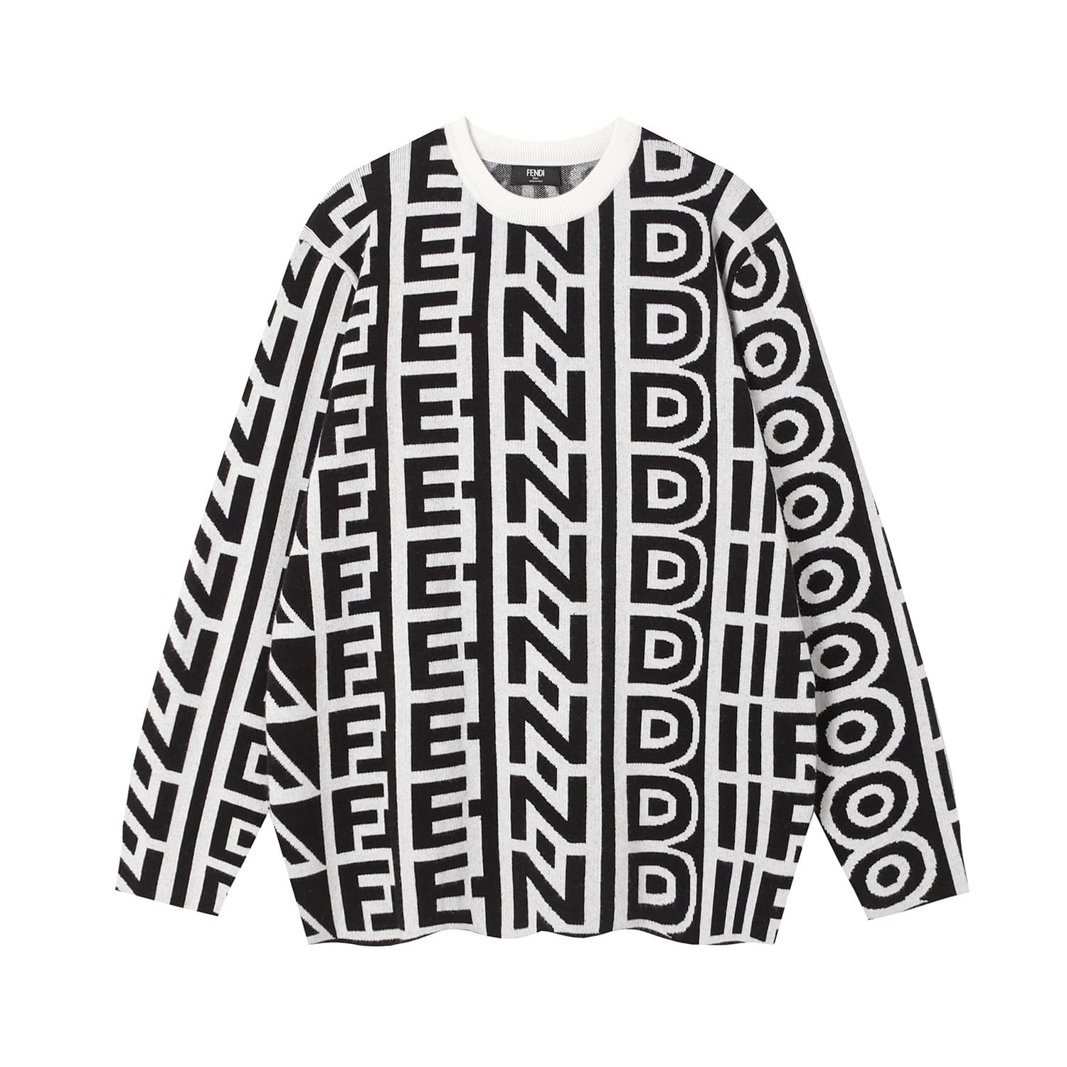 ÁO FENDI FF White and Black Sweater