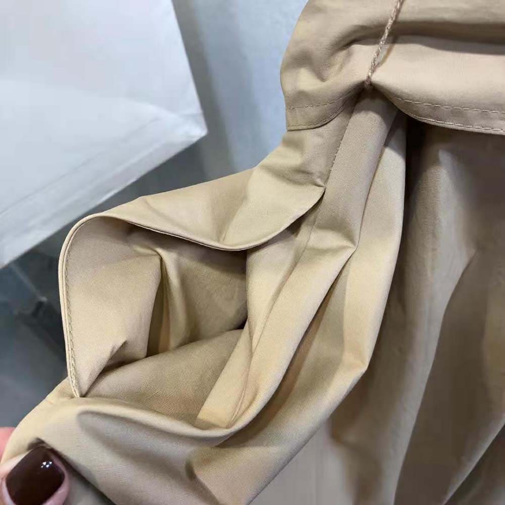 Váy Celine Women Shirt Dress in Lightweight Cotton-Brown