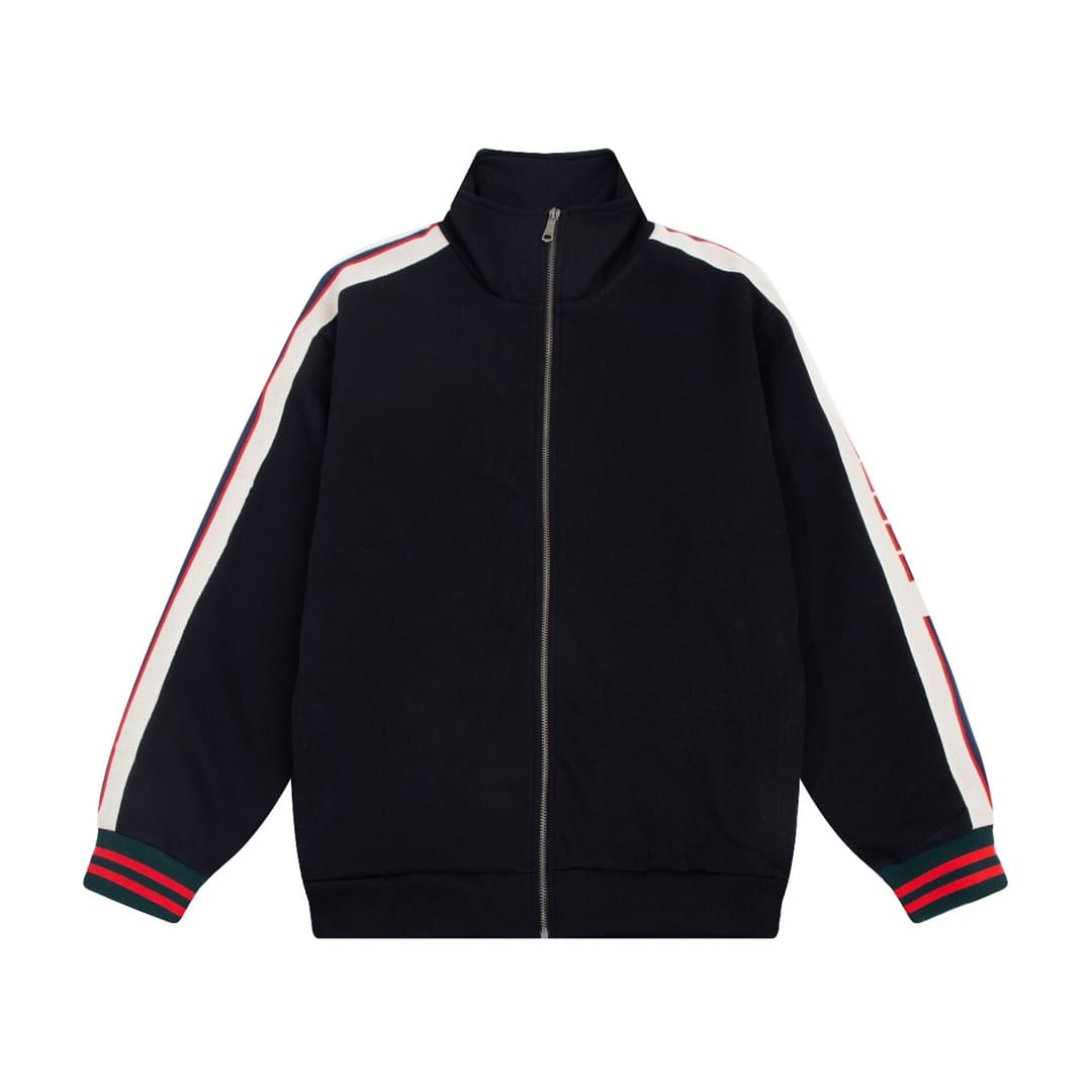 ÁO GUCCI GG Logo Arm Sweater Zip Black