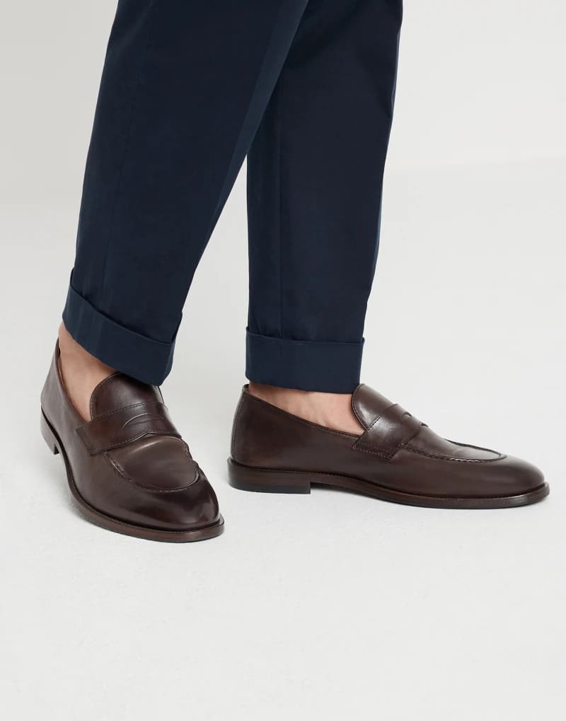 GIÀY BRUNELLO CUCINELLI LOAFER CALFSKIN SHOES AAA DA BÊ HẢO HẠNG