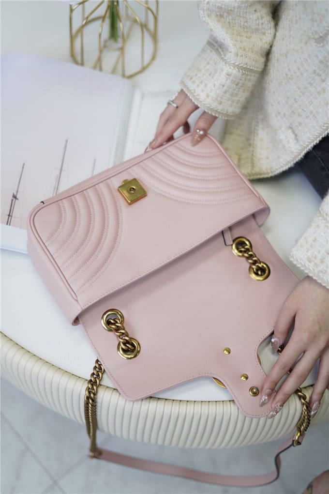 TÚI Gucci Marmont small matelasse shoulder bag pink Top Quality
