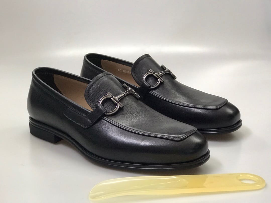 GIÀY SALVATORE FERRAGAMO LOAFER BLACK TOP QUALITY SHOES AAA