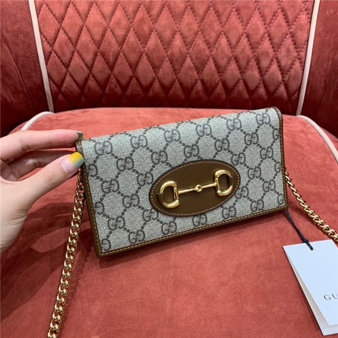 TÚI Gucci Horsebit 1955 wallet with chainTop Quality