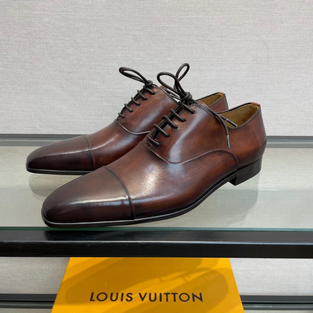 GIÀY LOUIS VUITTON BROWN LEATHER BROGUES SHOES