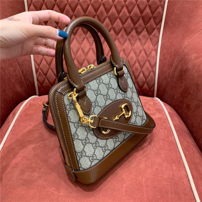 TÚI Gucci Horsebit 1955 mini top handle bag brown Top Quality