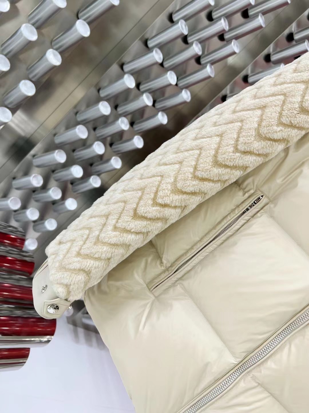 ÁO MONCLER FEATHER TWEED DOWN JACKET
