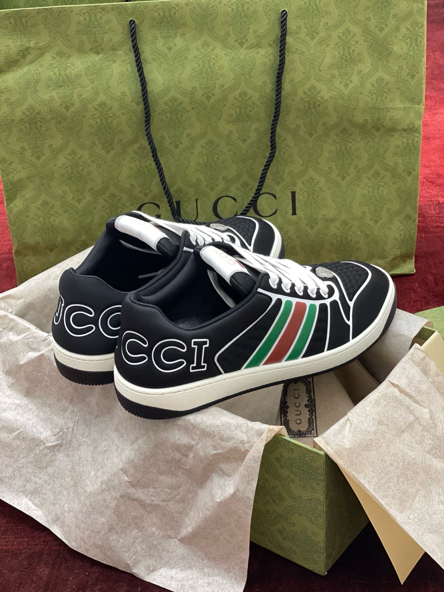 GIÀY GUCCI SCREENER UNISEX HIGH TOP QUALITY SHOES AAA