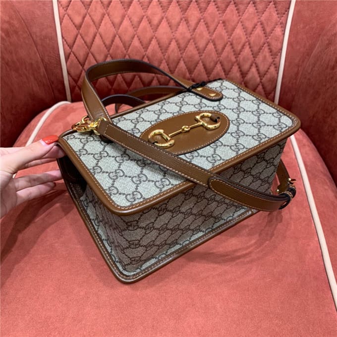 TÚI Gucci Horsebit 1955 mini top handle bag brown Top Quality