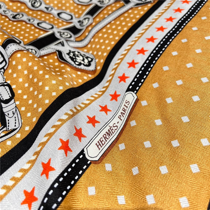KHĂN Hermes Harnais De Cour Logo scarf