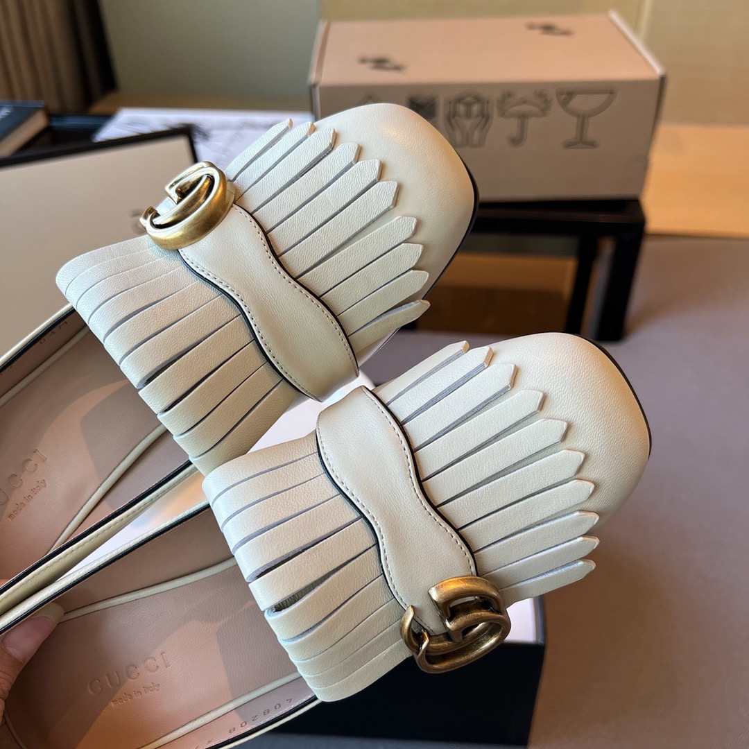 GIÀY GUCCI GG LEATHER LOGO LOAFER SHOES