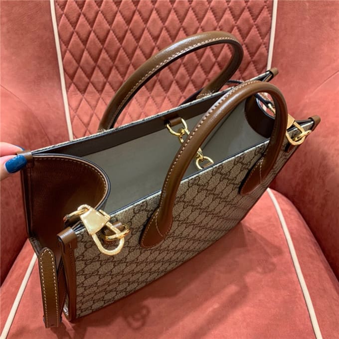 TÚI Gucci GG small tote bag brown Top Quality
