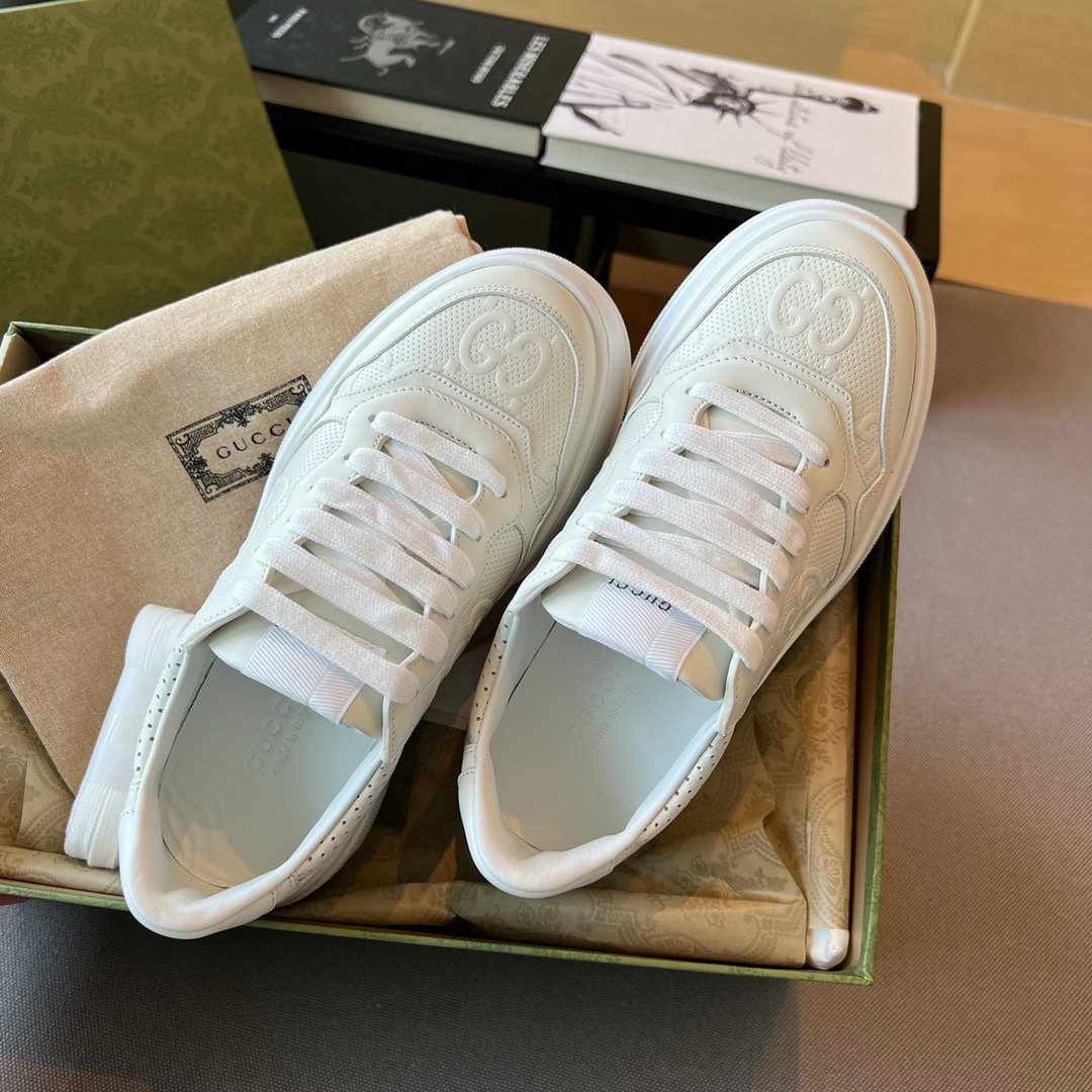 GIÀY GUCCI GG LEATHER  LOGO LOAFER SHOES