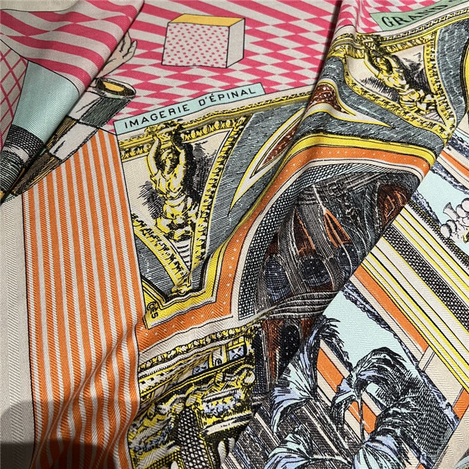 KHĂN Hermes Grand Theatre Nouveau Wool Blend scarf