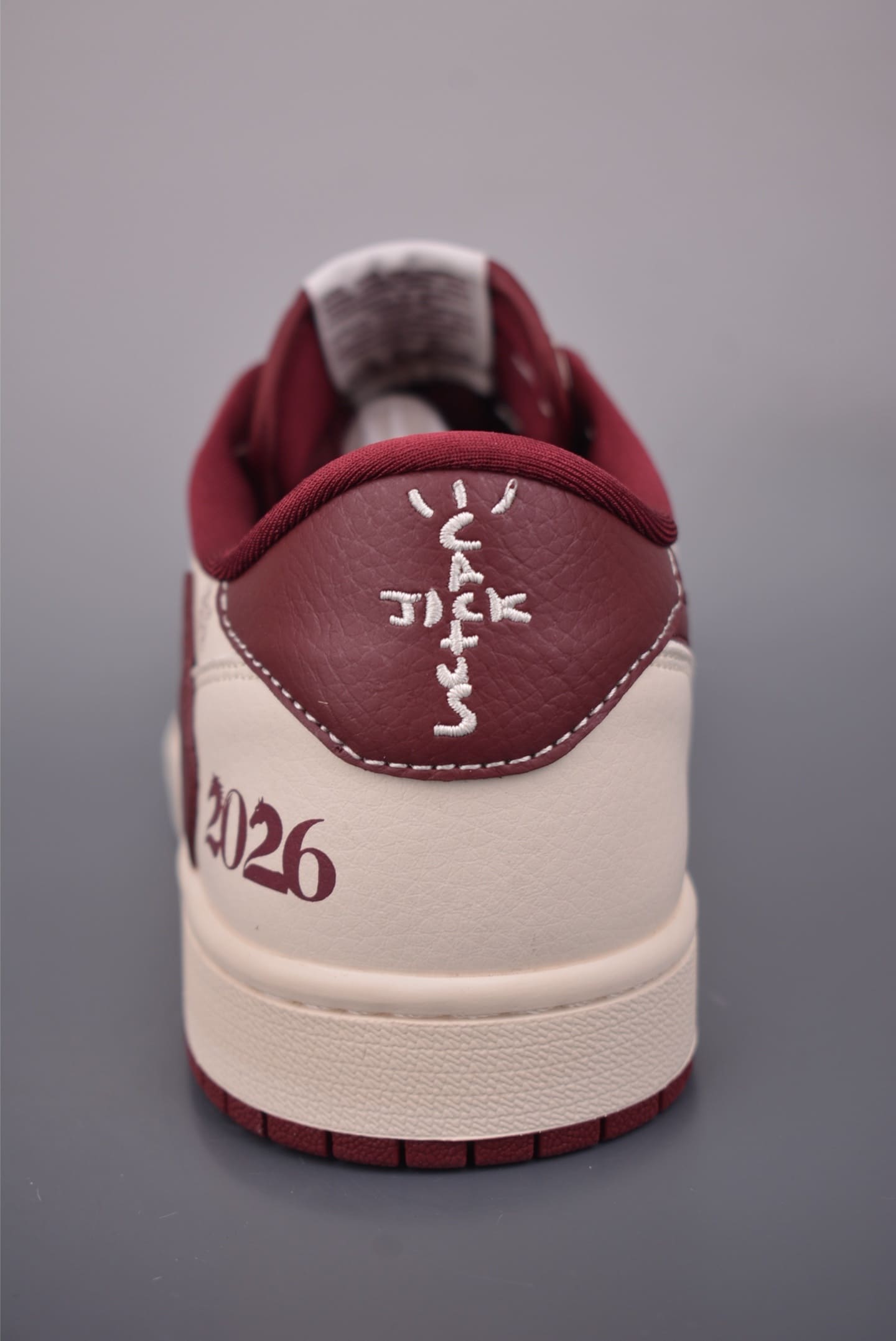 GIÀY TRAVIS SCOTT X AIR JORDAN 1 LOW NĂM NGỰA TRẮNG ĐỎ BURGUNDY TOP QUALITY SHOES AAA