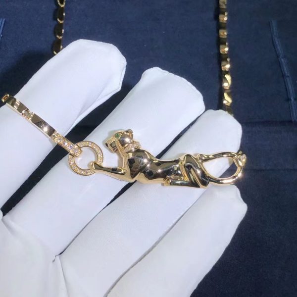 Vòng cổ Cartier Panthere de Cartier Diamond Tsavorite vàng hồng 18K