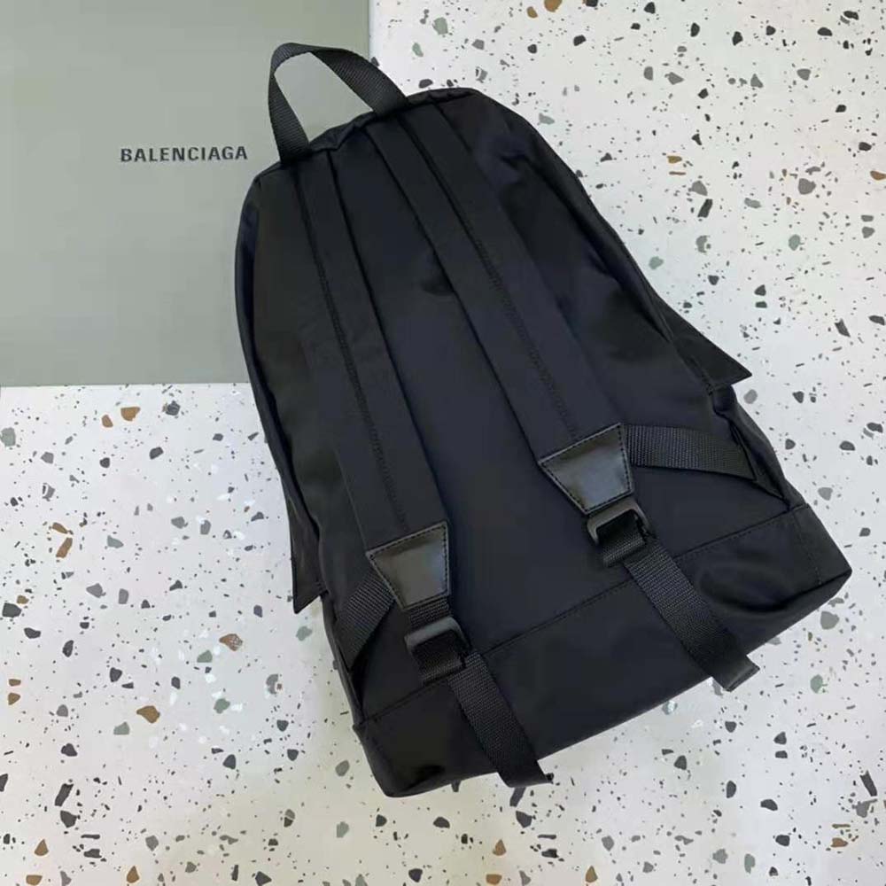 BALO BALENCIAGA Cities NEWYORK Explorer Backpack in Black and White Recycled Nylon