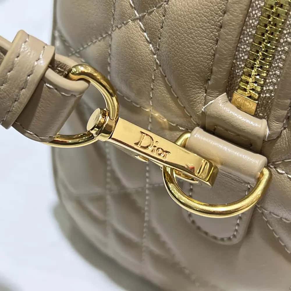 TÚI Dior Women Groove 25 Biscuit Macrocannage Calfskin