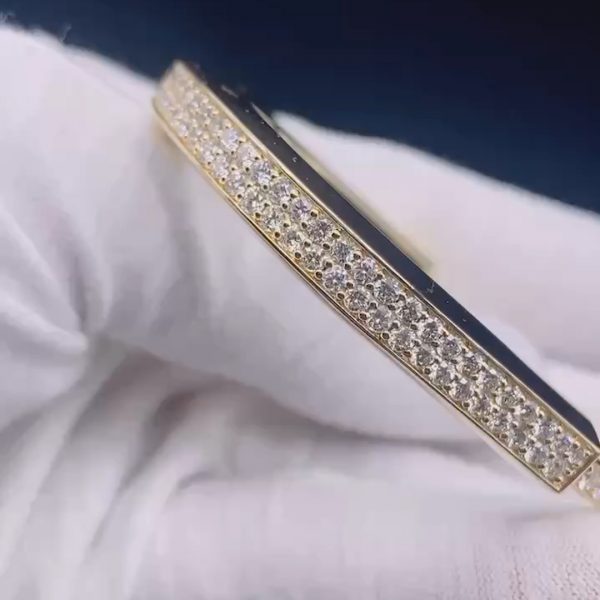 Vòng tay Tiffany & Co Lock kim cương Pavé Vàng hồng 18K