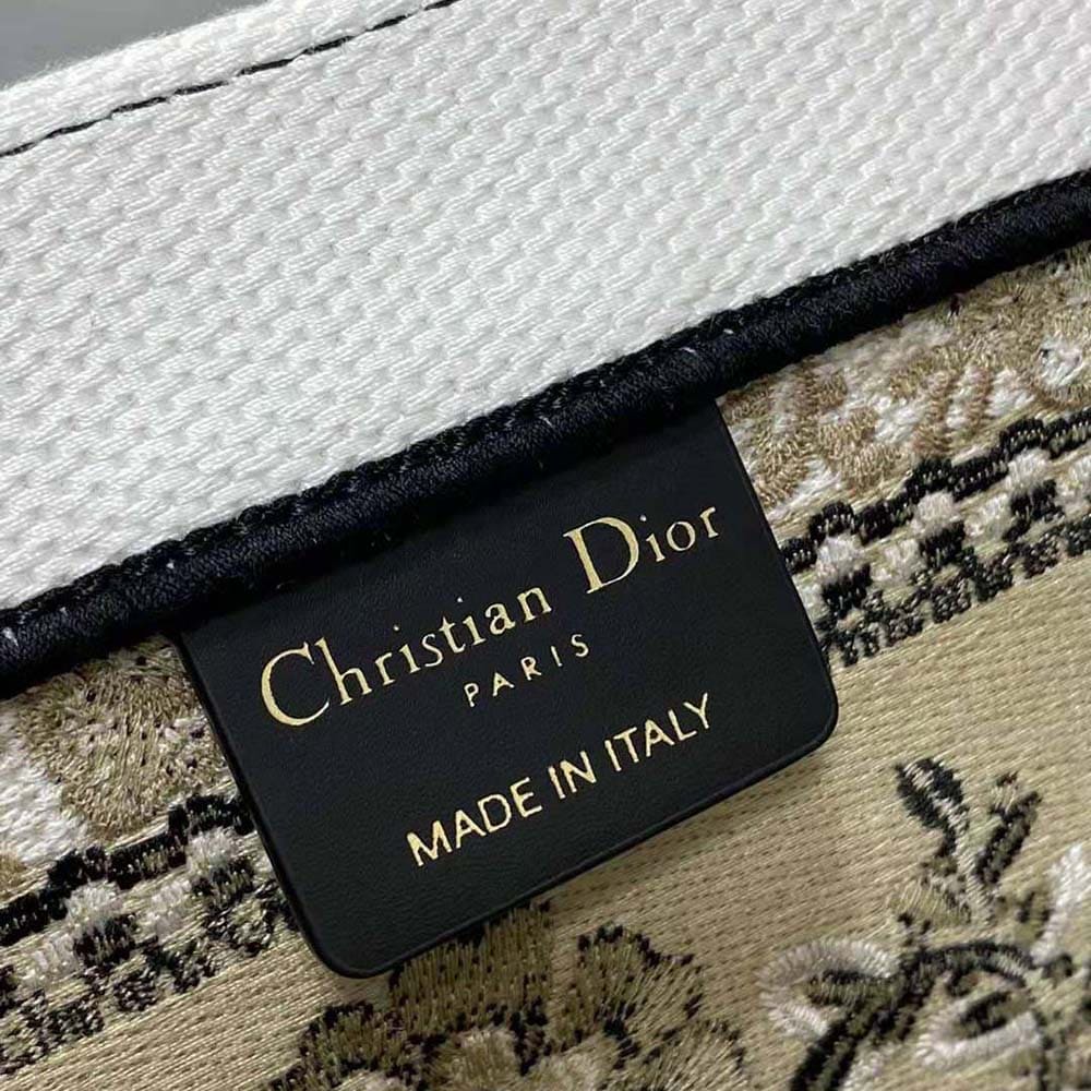 TÚI Dior Women Large Dior Book Tote Beige Multicolor Butterfly Bandana Embroidery