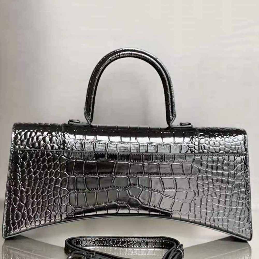 TÚI Balenciaga Women Hourglass Stretched Top Handle Bag in Black