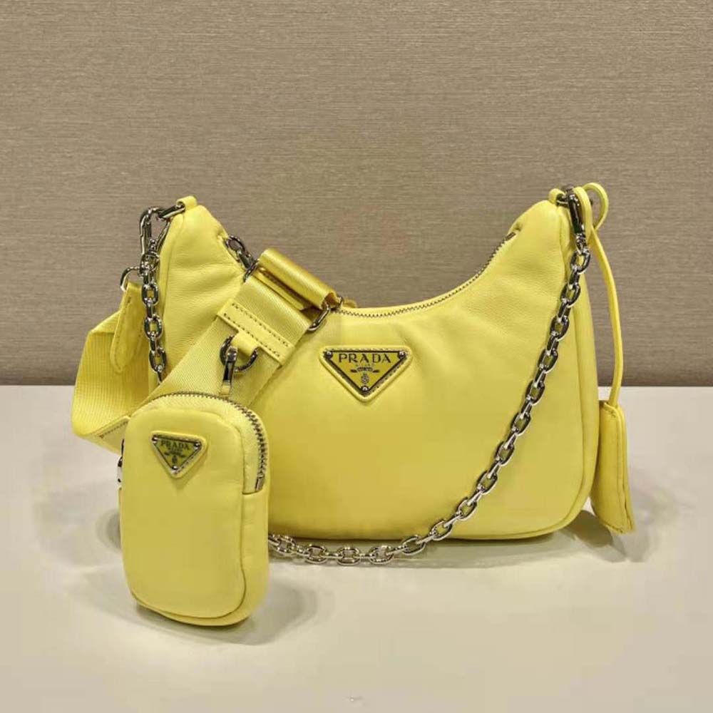 TÚI Prada Women Padded Nappa-Leather Prada Re-Edition 2005 Shoulder Bag-Yellow