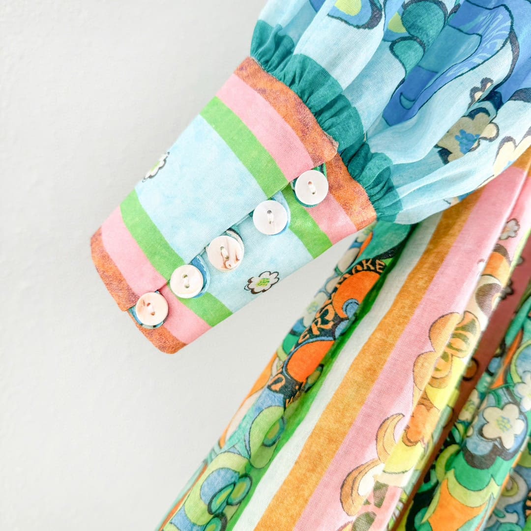 VÁY ALEMAIS LONG SLEEVE LONG DRESS FLOWERS High Classy