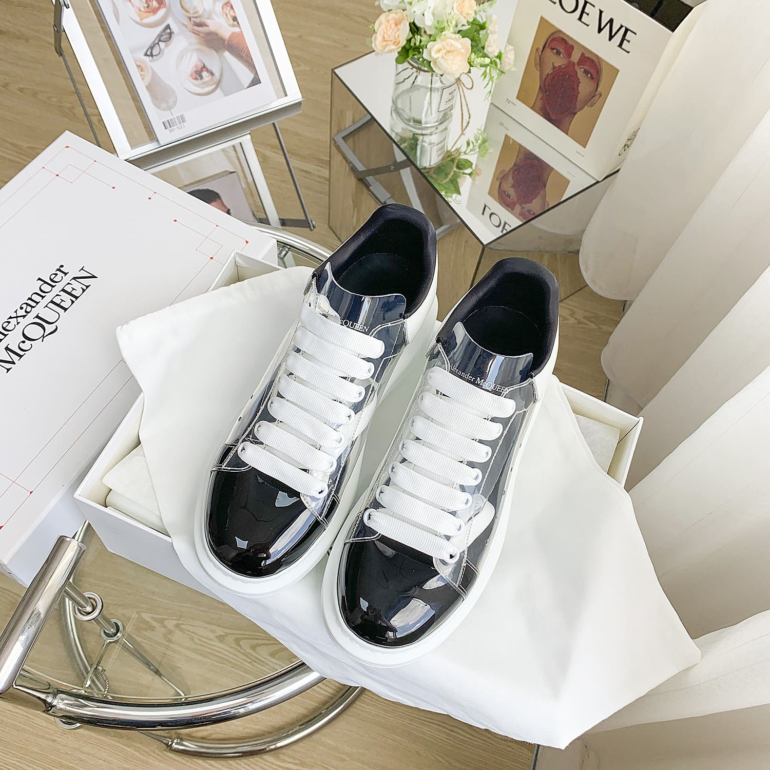 GIÀY ALEXANDER MCQUEEN SNEAKERS SHOES AAA UNISEX NAM VÀ NỮ DA BÊ HẢO HẠNG