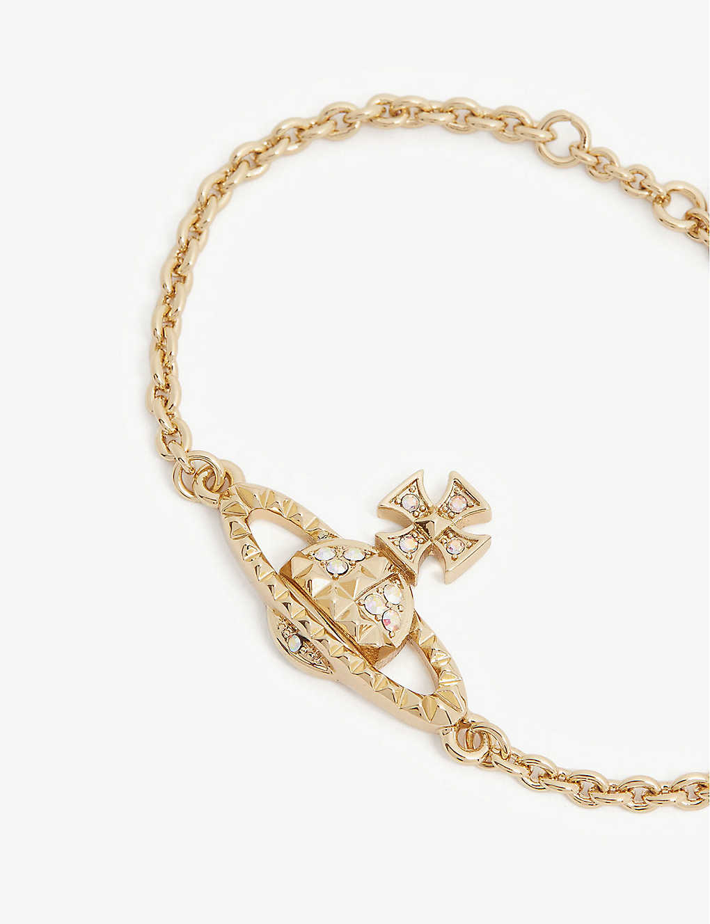 DÂY VIVIENNE WESTWOOD JEWELLERY Mayfair orb yellow gold-toned brass chain bracelet