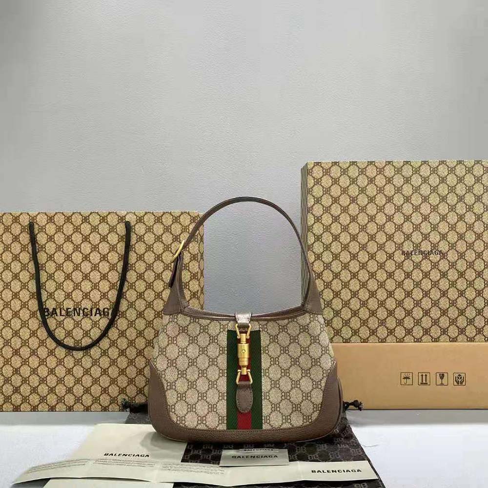 TÚI Balenciaga Women Hacker Medium Hobo Bag in Coated Canvas in Beige