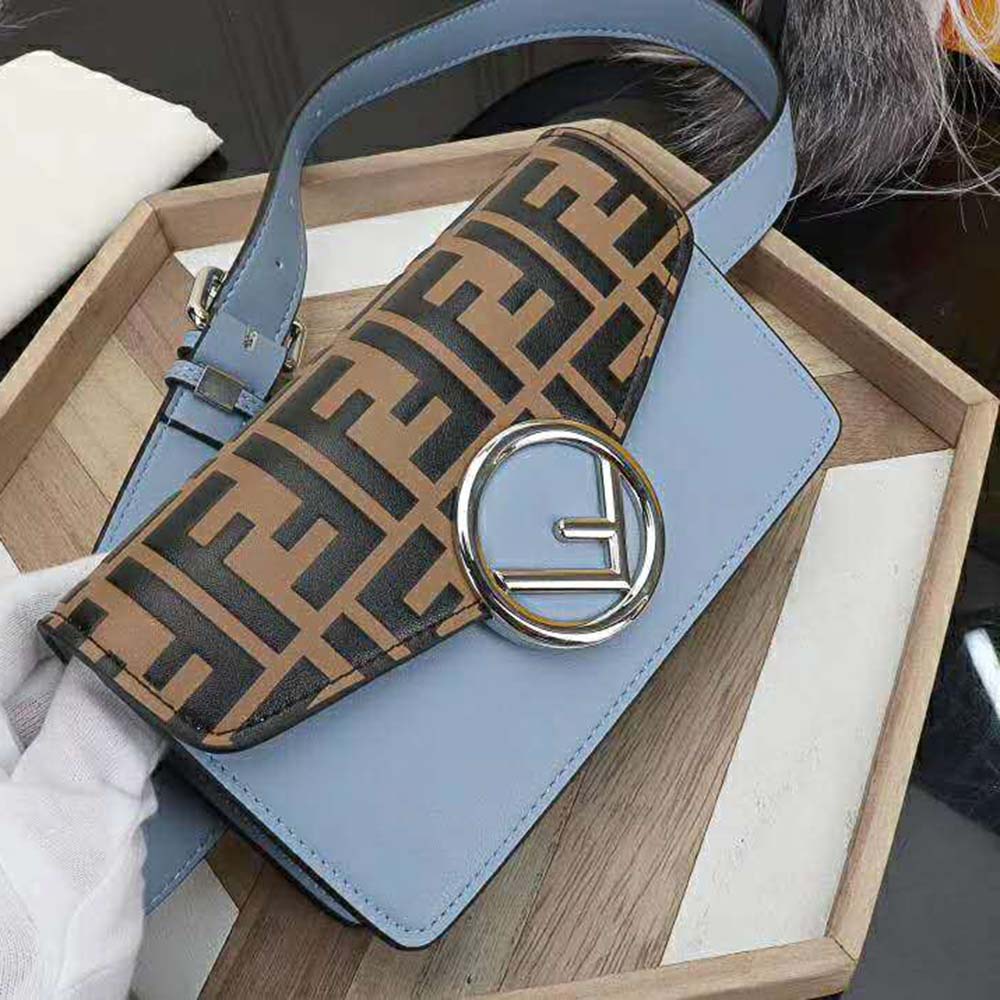 TÚI Fendi Women Belt Bag in Calf Leather-Blue