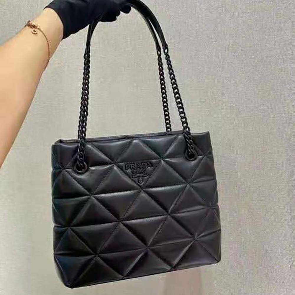 TÚI Prada Nappa Leather Prada Spectrum Tote-Black
