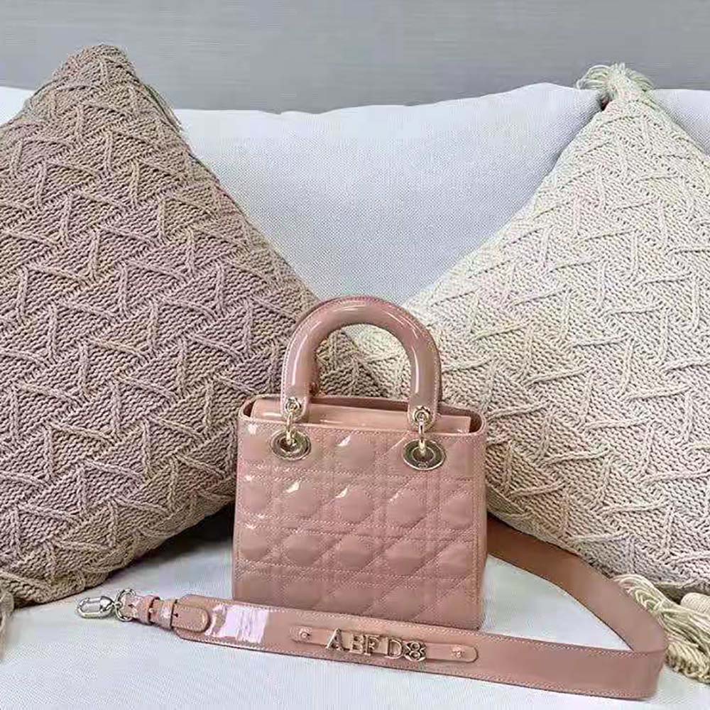 TÚI Dior Small Lady Dior Bag Patent Calfskin