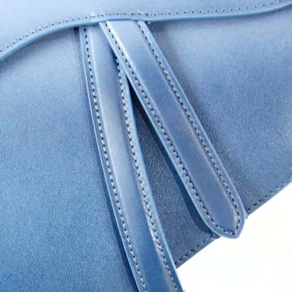 TÚI Dior Women Saddle Bag Indigo Blue Gradient Calfskin