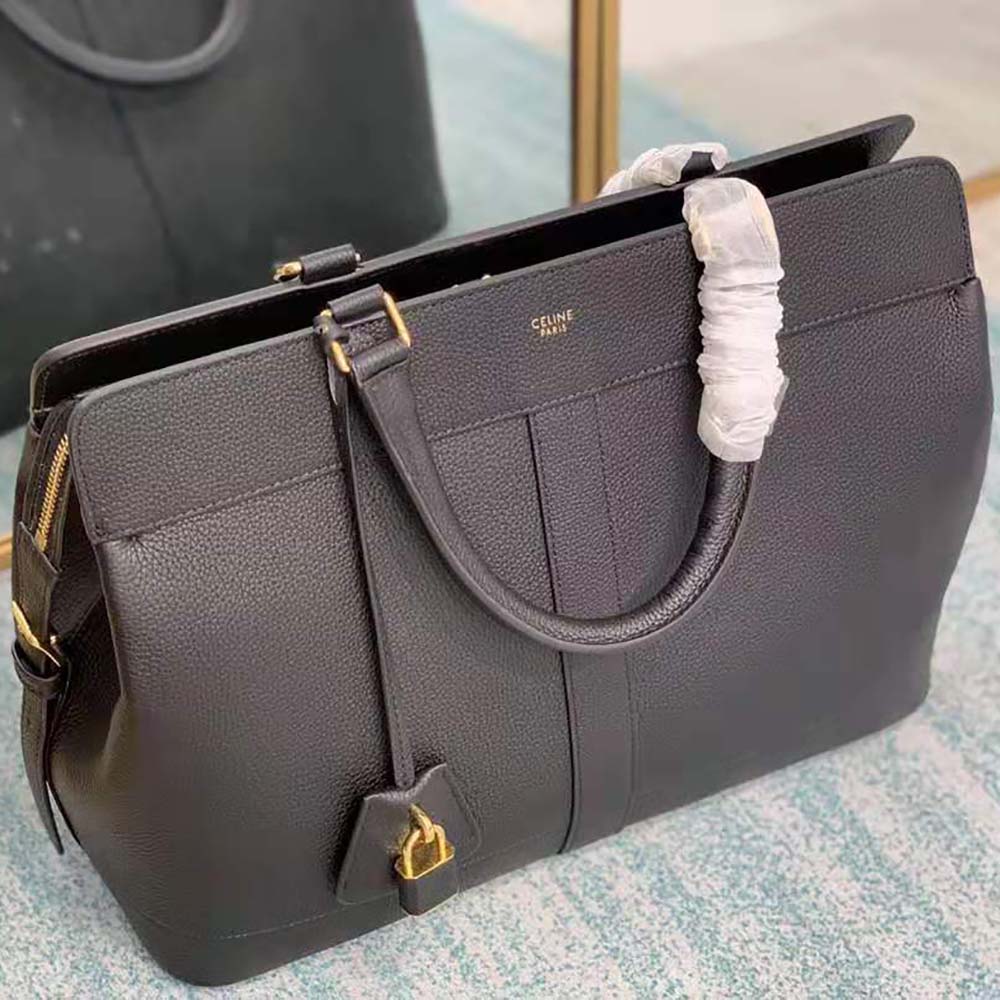 TÚI Celine Women Medium Cabas DE France Bag in Grained Calfskin