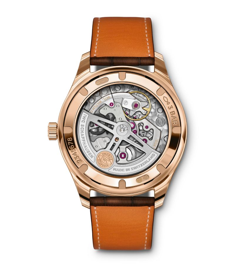 Đồng hồ IWC Rose Gold Portugieser Automatic Watch mặt số màu trắng