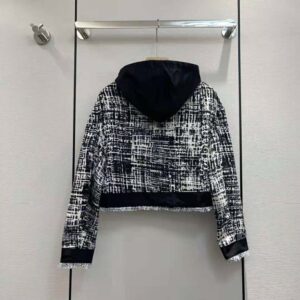 ÁO Prada Women Printed Fabric and Re-Nylon Jacket-Black
