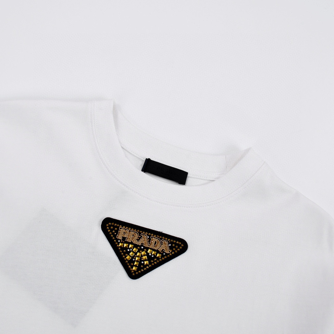 ÁO PRADA print cotton jersey T-shirt