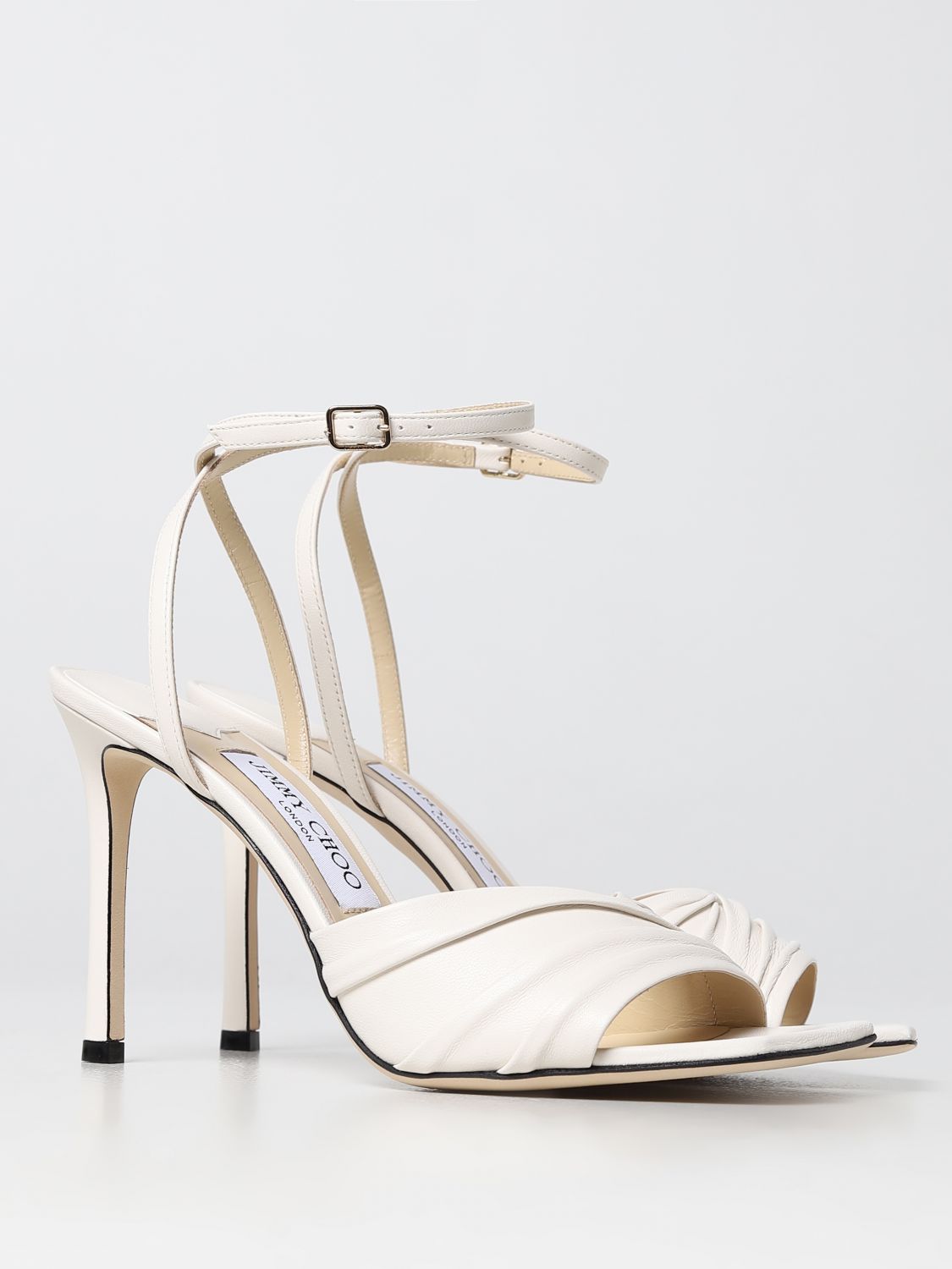 GIÀY JIMMY CHOO White heeled sandals shoes