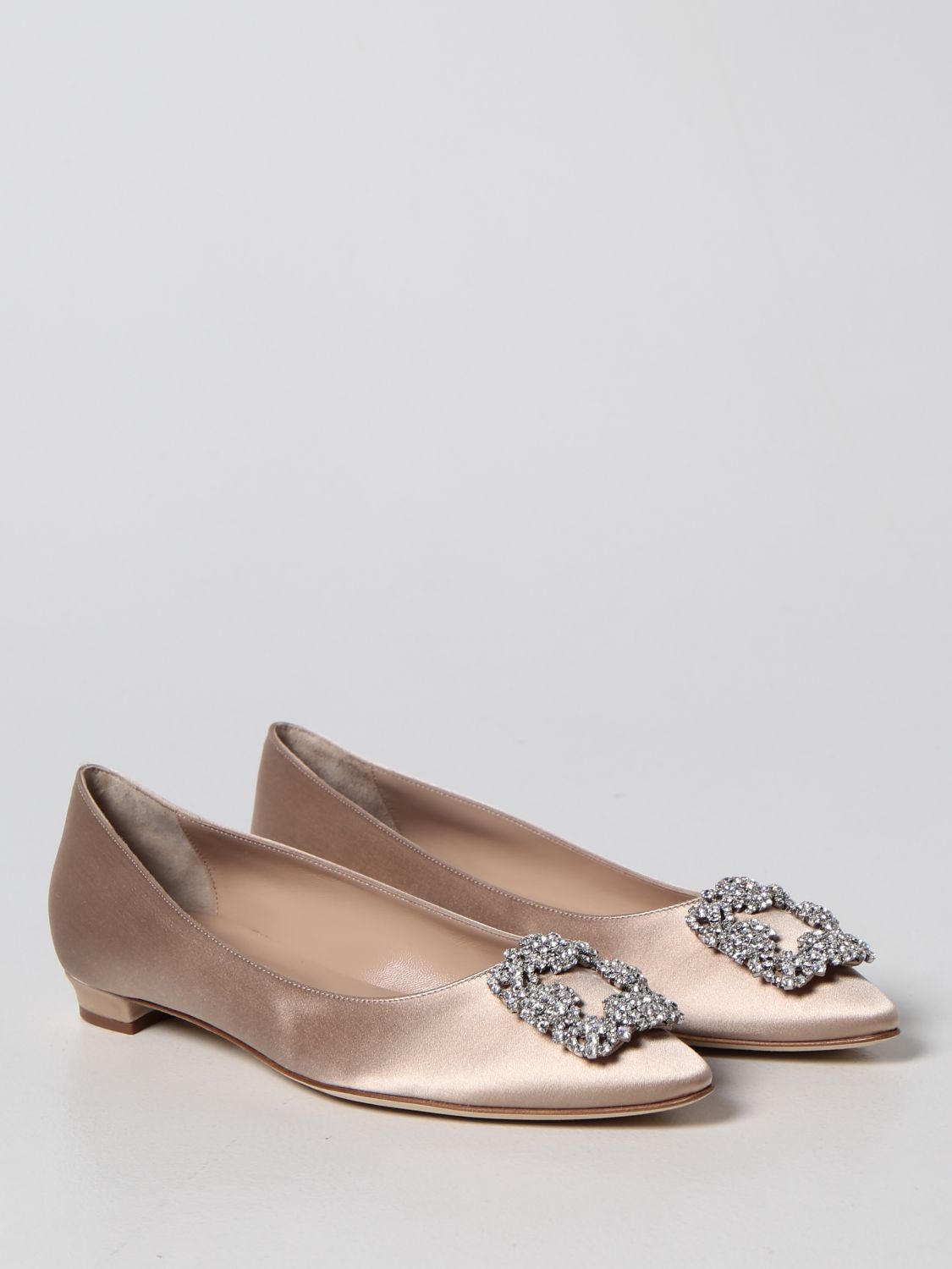 GIÀY MANOLO BLAHNIK Metallic ballet shoes
