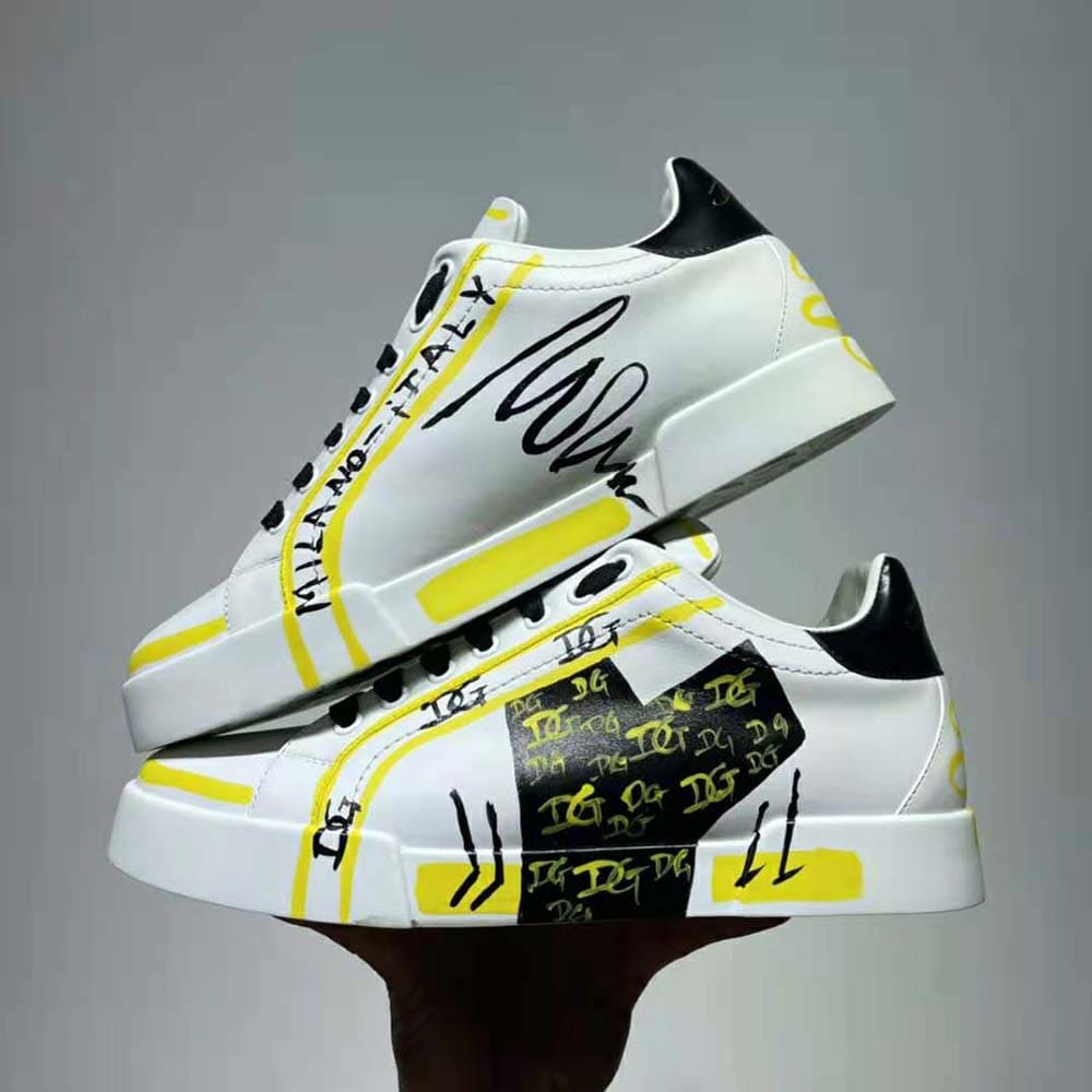 GIÀY DOLCE & GABBANA Limited Edition Portofino Sneakers-Yellow